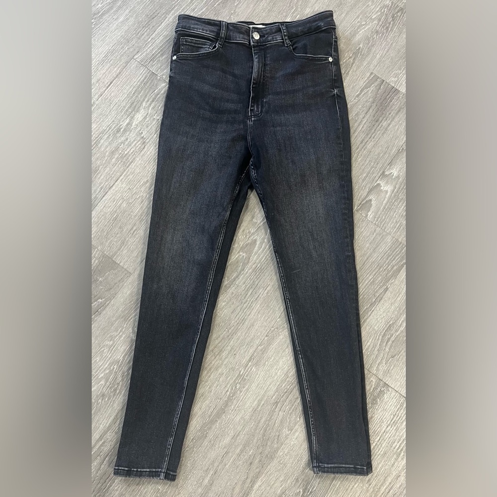 Zara Women's Black wash Stretch Jeggings- Size 10